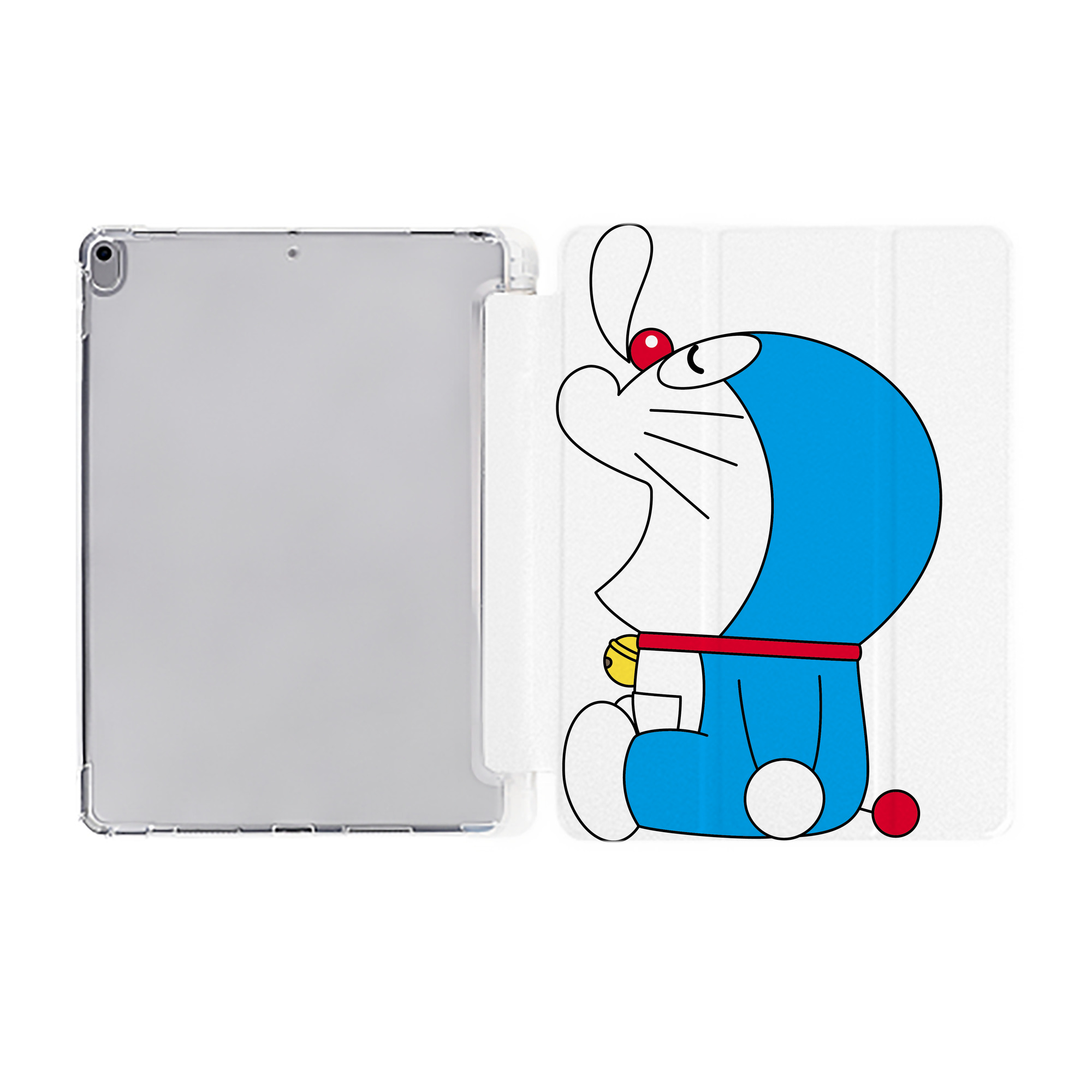 （画像用） ドラえもん Doraemon IPad ケース ペン収納付き 三つ折りスタンド PUレザー×シリコン 対応機種9.5/10.5/10.9インチ
